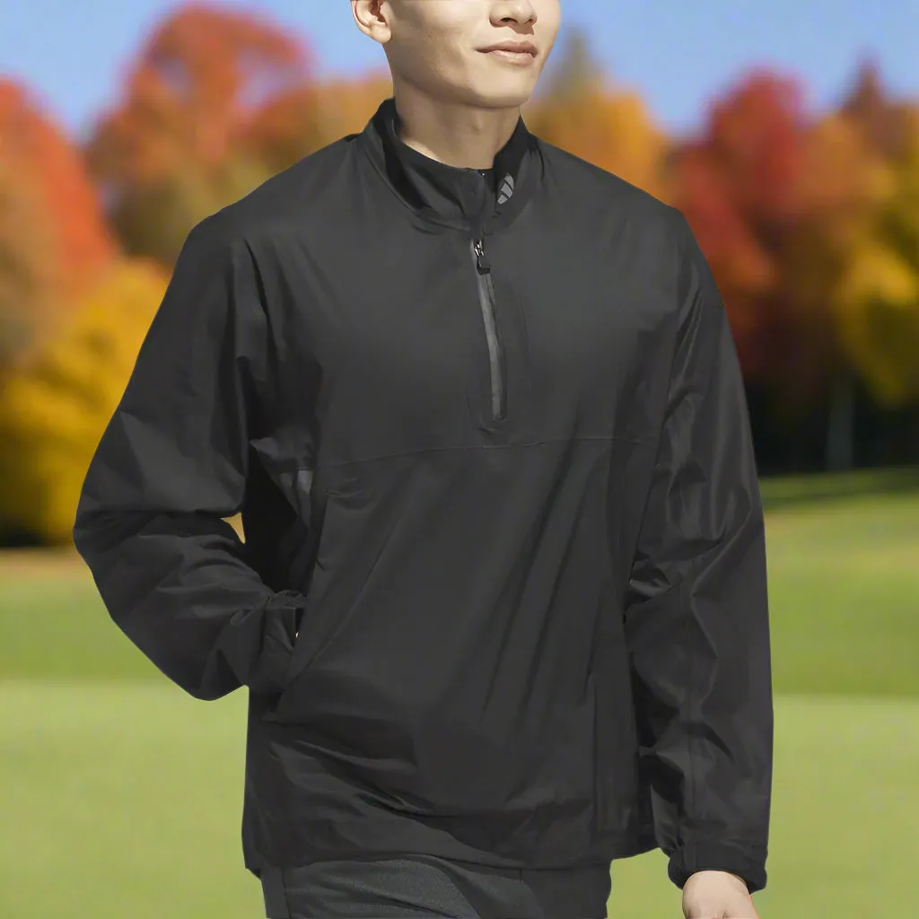 Cold Outfit adidas Ultimate365 Tour CLIMAPROOF  Half-Zip Waterproof Jacket - Black