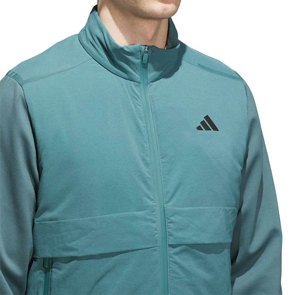 adidas Ultimate365 Tour Frostguard Full-Zip Jacket - Preloved Teal NoiseReduciting Fabric