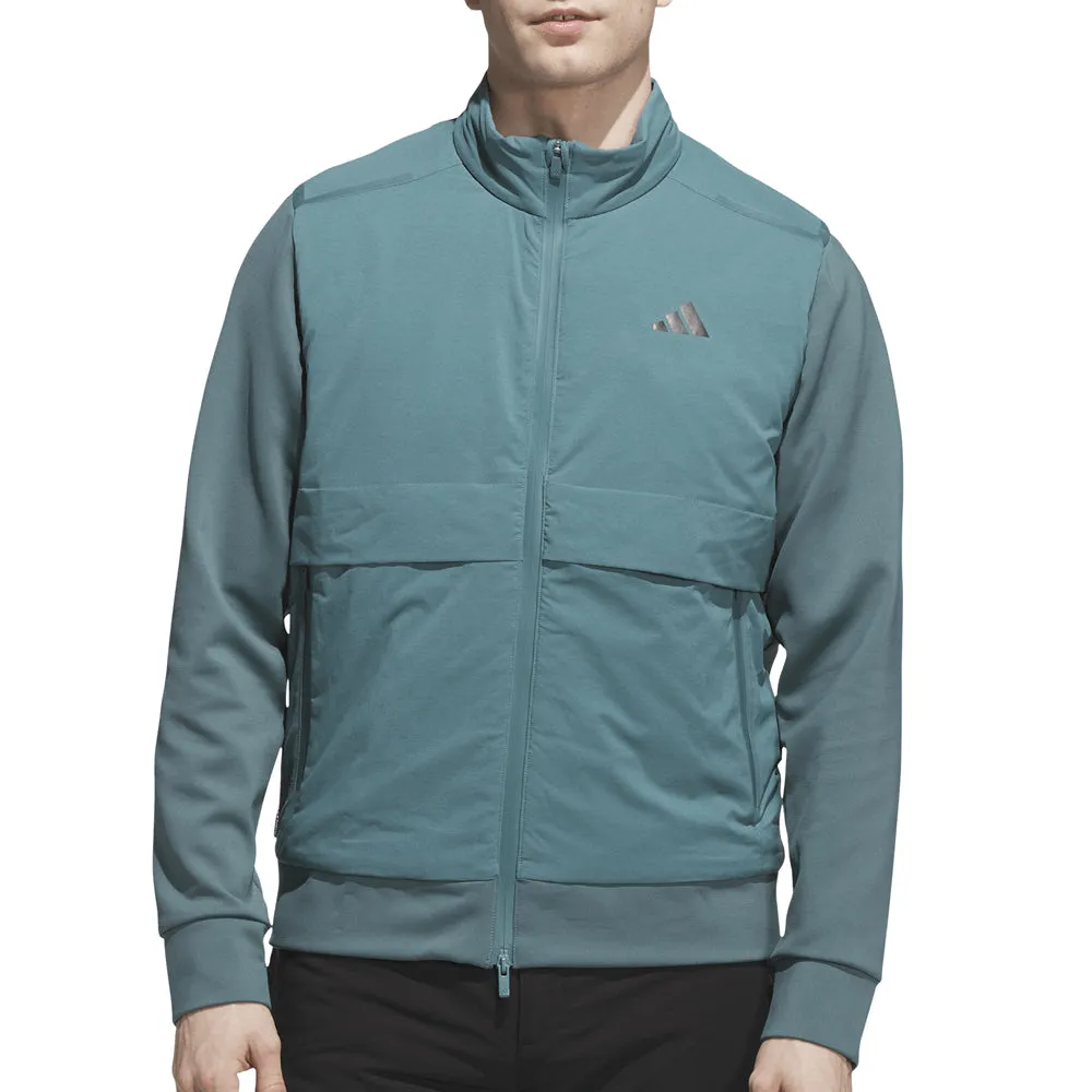 adidas Ultimate365 Tour Frostguard Full-Zip Jacket - Preloved Teal Magnetic Closures BreathableFabric