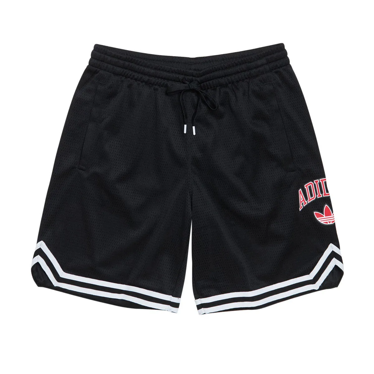 Adidas Varsity Basketballs Shorts - Black Street Chic Roll Up Cuff Design