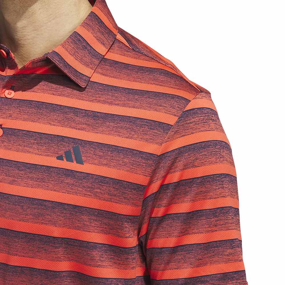 OdorResistant Fabric FunctionalPockets adidas 2-Colour Stripe Polo Shirt - Collegiate Navy/Bright Red
