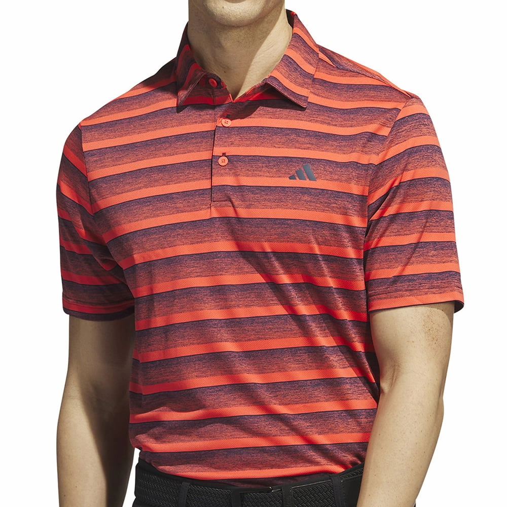 Breathable Layer BreathableMeshLining adidas 2-Colour Stripe Polo Shirt - Collegiate Navy/Bright Red