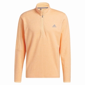 adidas 3-Stripe 1/4 Zip Sweater - Acid Orange Winter Ready