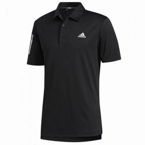 Fit For All Cotton Blend adidas 3-Stripe Golf Polo Shirt - Black/White