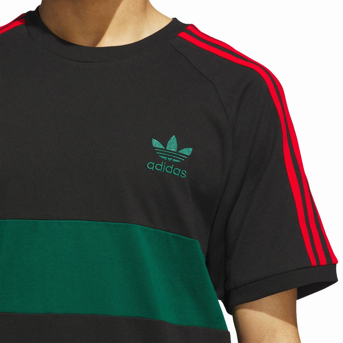 Adidas 3s Panel T-Shirt - Black/Core Green Chilly Wear
