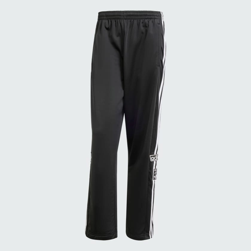 ADIDAS ADIBREAK TRACKSUIT BOTTOMS-BLACK No Gap Waistband DurableReinforcedMaterial