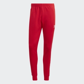 SnagFreeFabric ADIDAS ADICOLOR CLASSICS SST TRACKSUIT BOTTOM - RED
