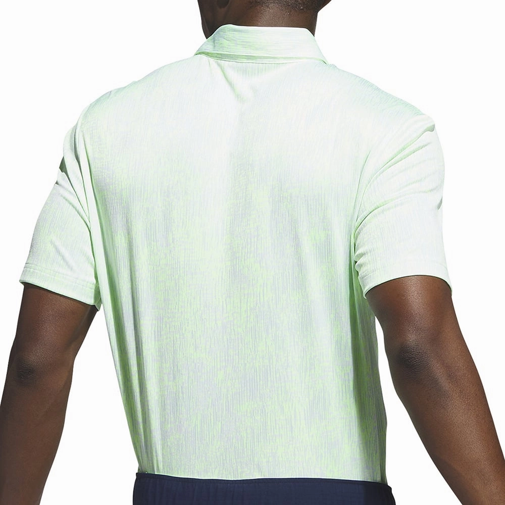 adidas Aerial Jacquard Polo Shirt - Lucid Lemon Set In Sleeve