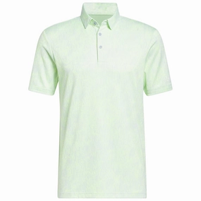 adidas Aerial Jacquard Polo Shirt - Lucid Lemon Durable Ribbed Hem Trendy Basics
