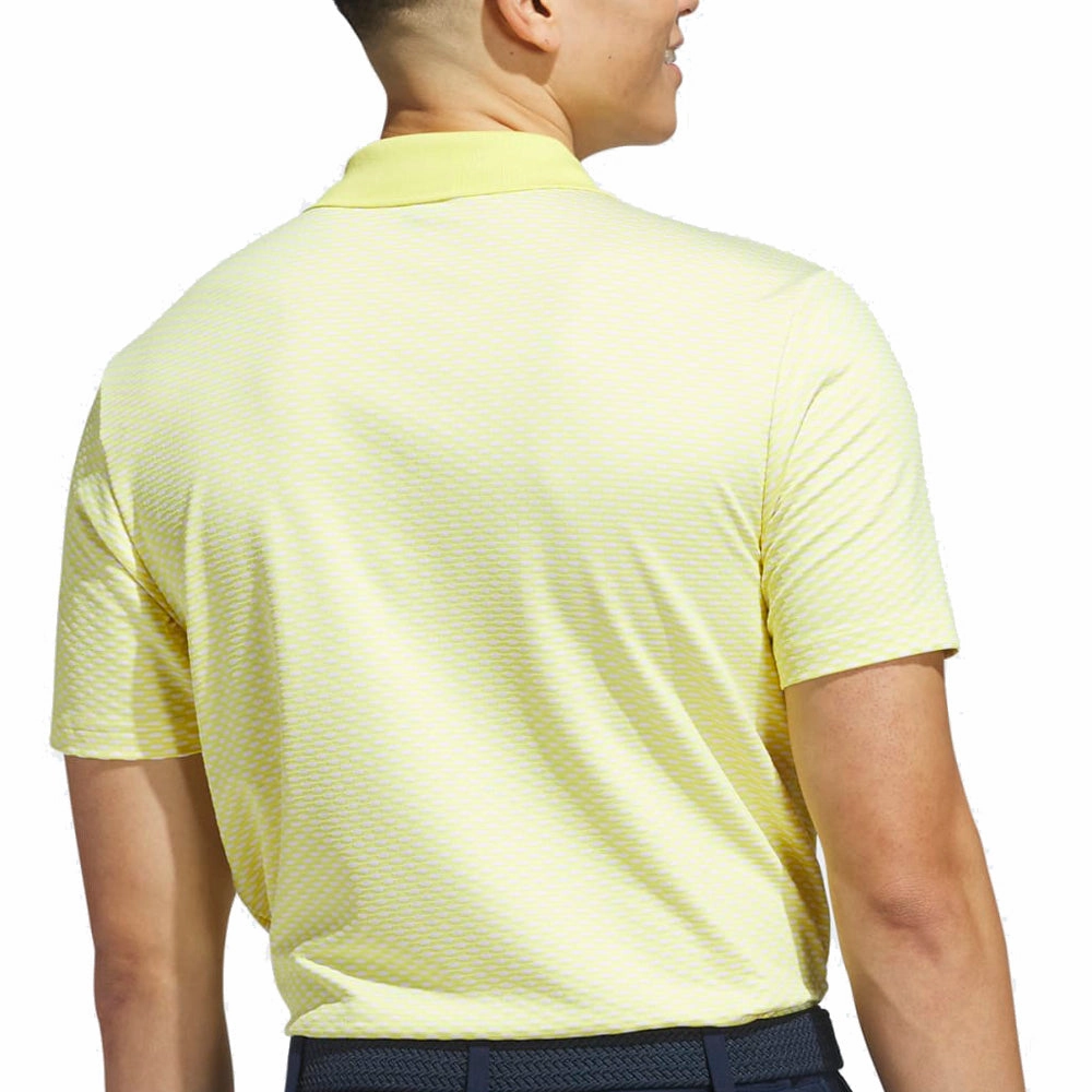 adidas Beyond The Course Textured Polo Shirt - Pure Sulfur Chilly Day Wear Everyday Style