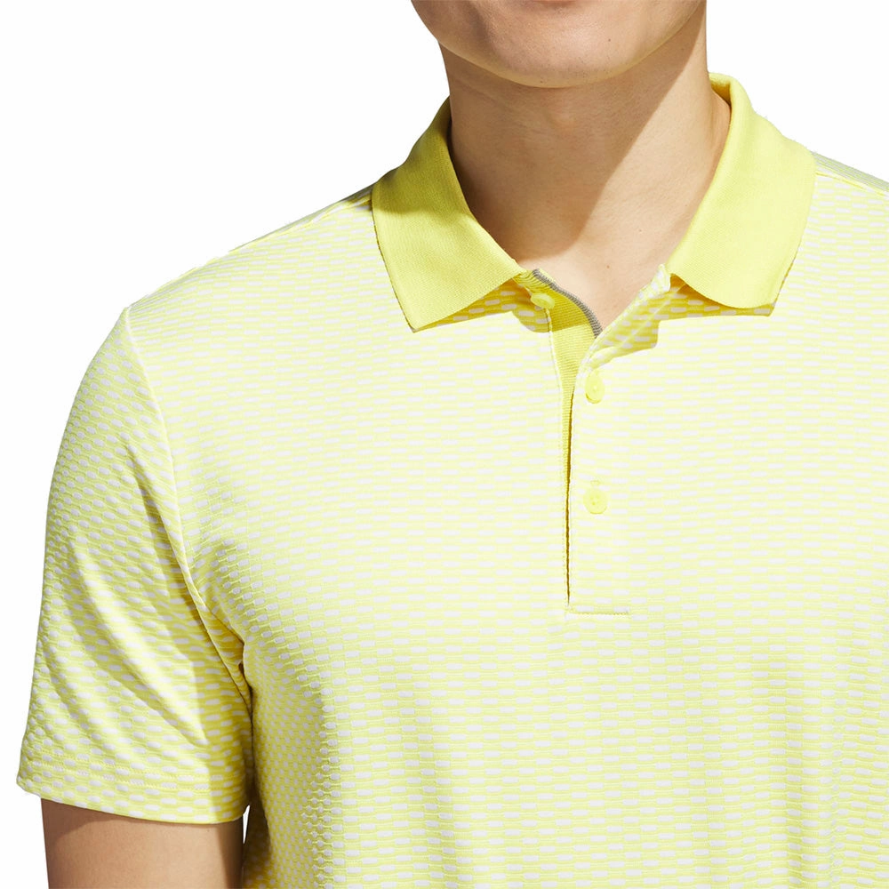 adidas Beyond The Course Textured Polo Shirt - Pure Sulfur Bold colors Trendy Basics