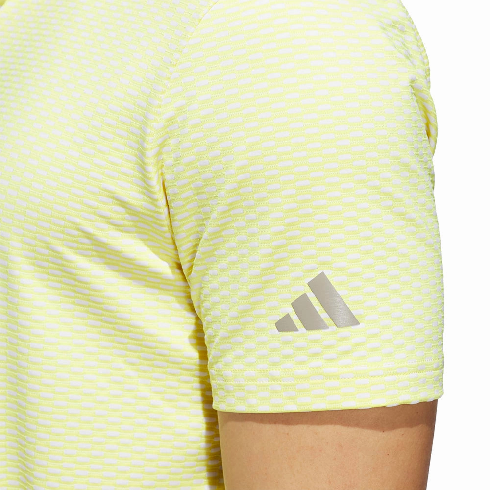adidas Beyond The Course Textured Polo Shirt - Pure Sulfur vacation wear