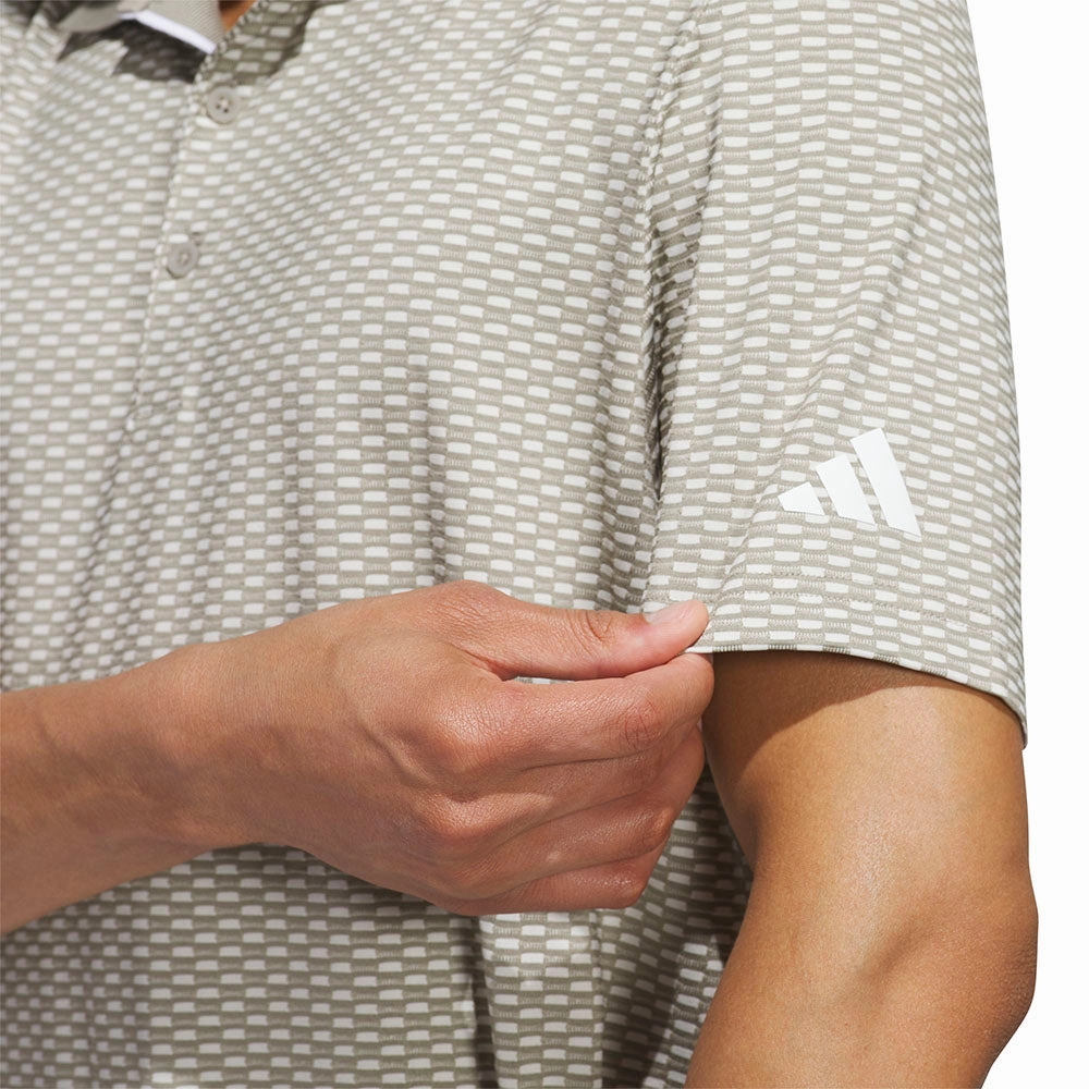 Durable Knit Structure adidas Beyond the Course Textured Polo Shirt - Putty Beige