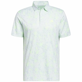 Trendy popularity Everyday apparel adidas Burst Jacquard Polo Shirt - Lucid Lemon