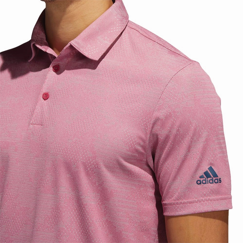 adidas Camo Polo shirt - Wild Pink/Grey Two loose fitting BreathableFabric