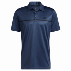 Stretchable Knit adidas Chest Print Polo Shirt - Crew Navy