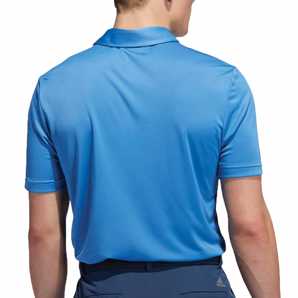 adidas Chest Print Polo Shirt - Focus Blue Everyday Fashion Look Lightweight Look