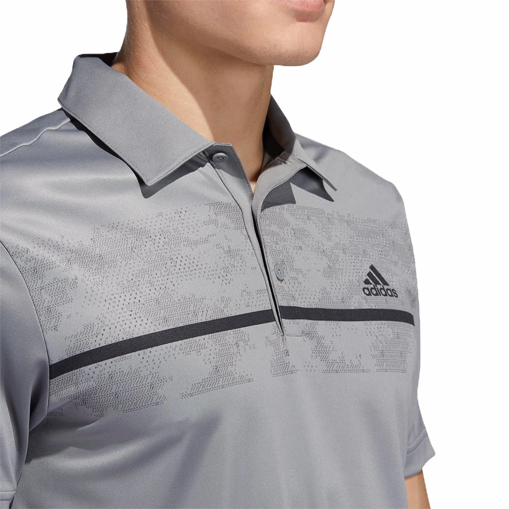 adidas Chest Print Polo Shirt - Grey Three Thermal Regulating Layer Weekend Outfit