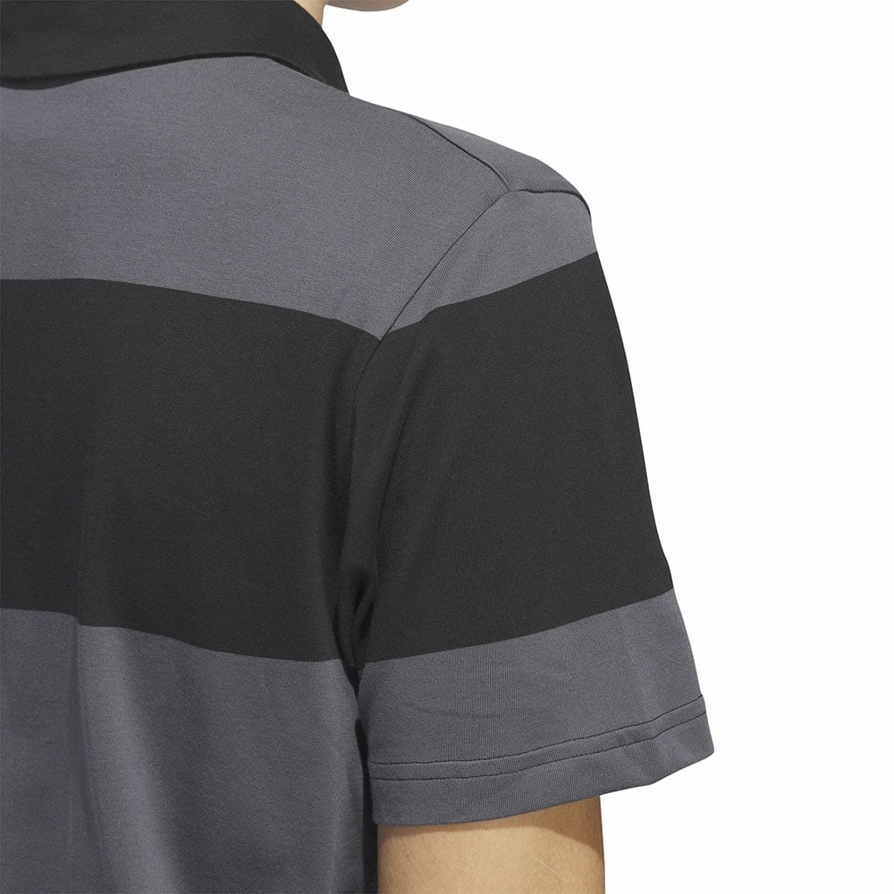adidas Core Block Polo Shirt - Black/Grey Six Lint Resistant Surface Seasonal Staple