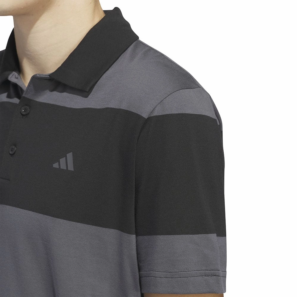 Eco Friendly Material Travel Trend Look adidas Core Block Polo Shirt - Black/Grey Six