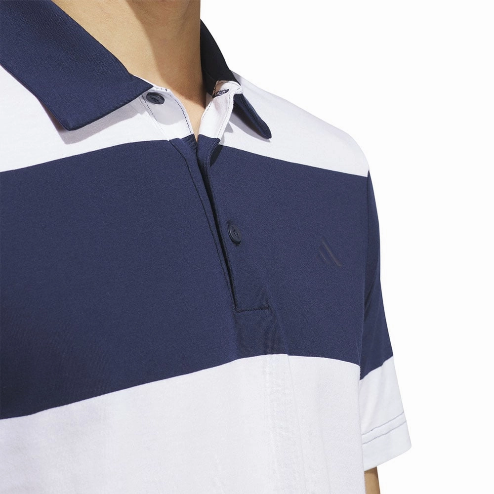 Essential Layer adidas Core Block Polo Shirt - White/Collegiate Navy