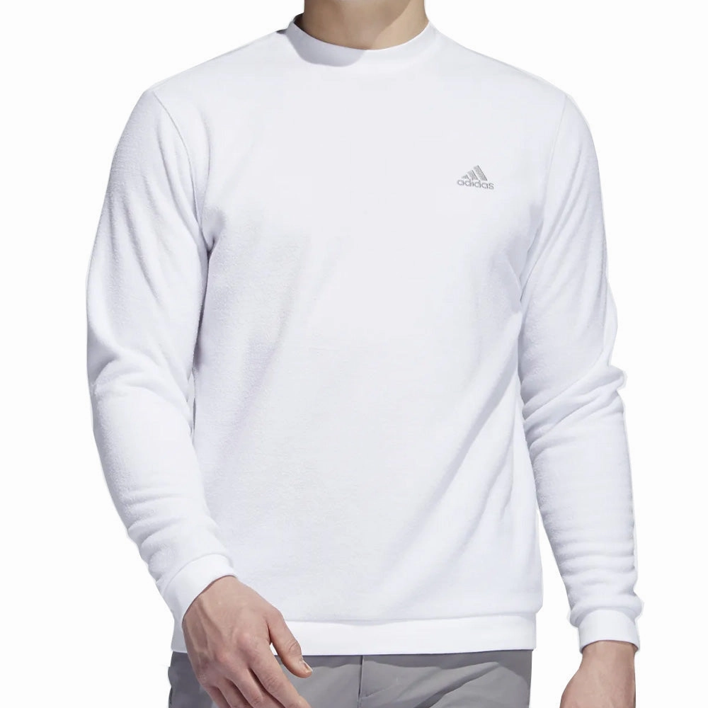Classic Comfort Vintage Look adidas Core Crew Neck Pullover - White