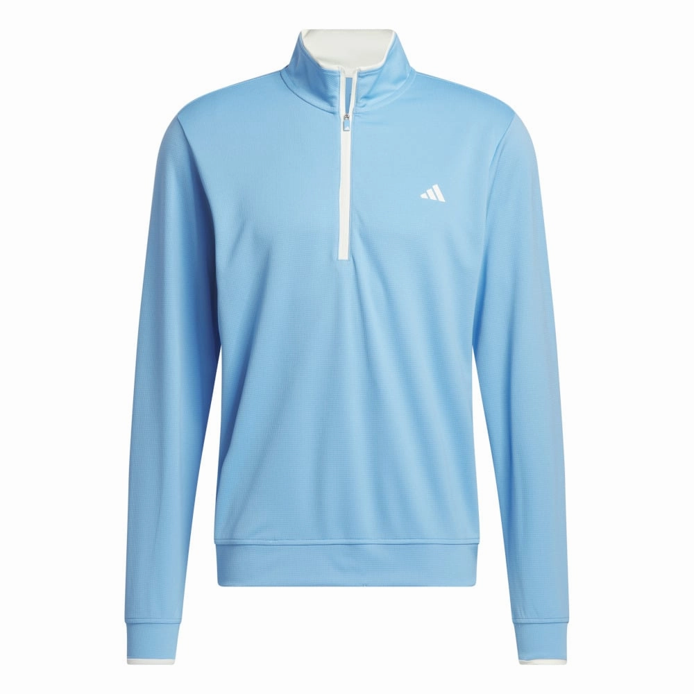 men Comfy Layering adidas Core Lightweight 1/4 Zip Pullover - Semi Blue Burst