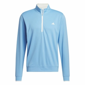 men Comfy Layering adidas Core Lightweight 1/4 Zip Pullover - Semi Blue Burst