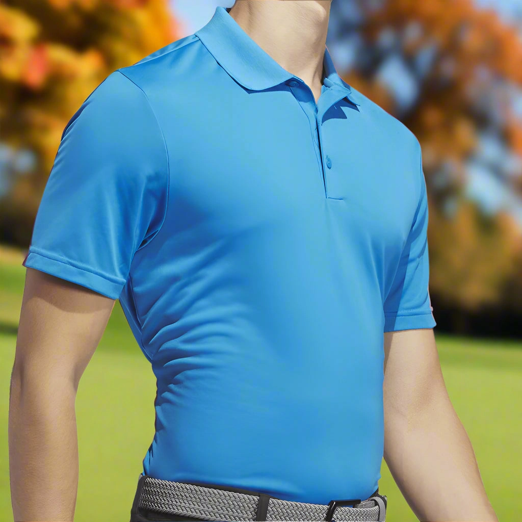On-the-Go Fashion Eye-Catching adidas Core Performance Primegreen Polo Shirt - Bright Blue