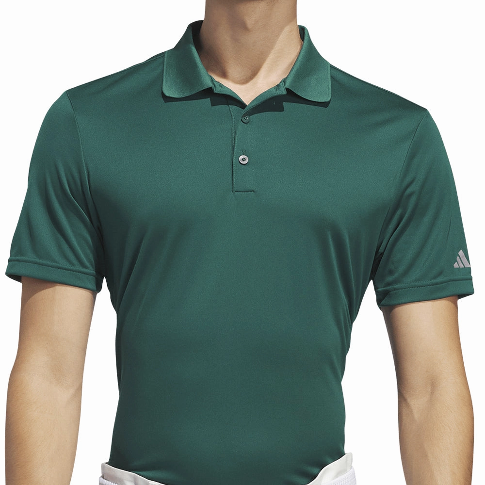adidas Core Performance Primegreen Polo Shirt - Collegiate Green Foam Print Detail