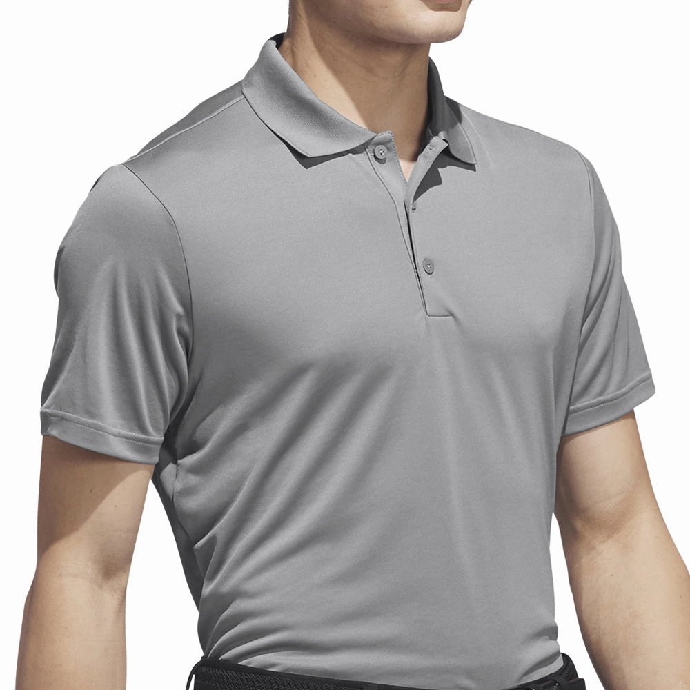 adidas Core Performance Primegreen Polo Shirt - Grey Heather Solid Color Antibacterial Treatment