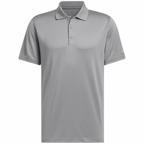Longline Hemline Fun Style adidas Core Performance Primegreen Polo Shirt - Grey Heather