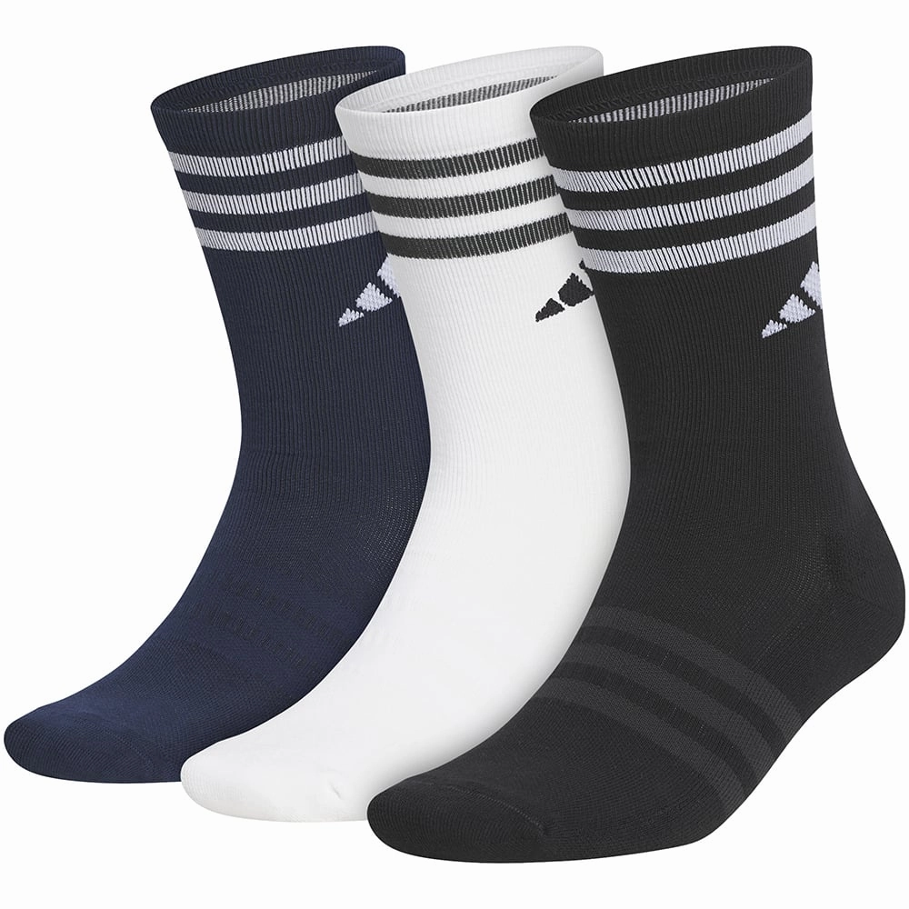 adidas Crew Socks (3 Pack) - Multi Colour Hidden Pocket