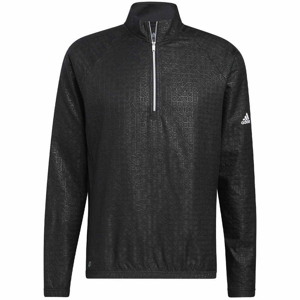 adidas Deboss 1/4 Zip Sweatshirt - Black Home Relaxation Outdoor Minimal