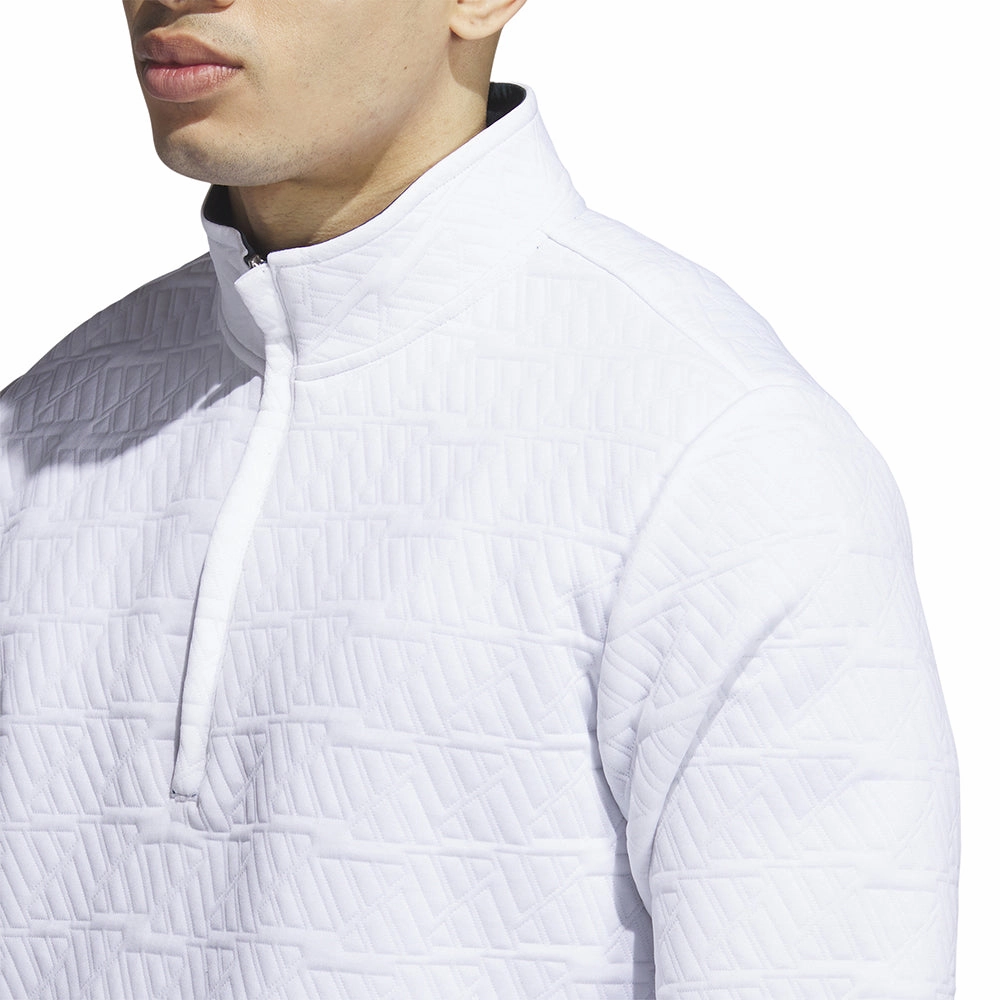 adidas DWR 1/4 Zip Pullover - White Athleisure Wear Active Design