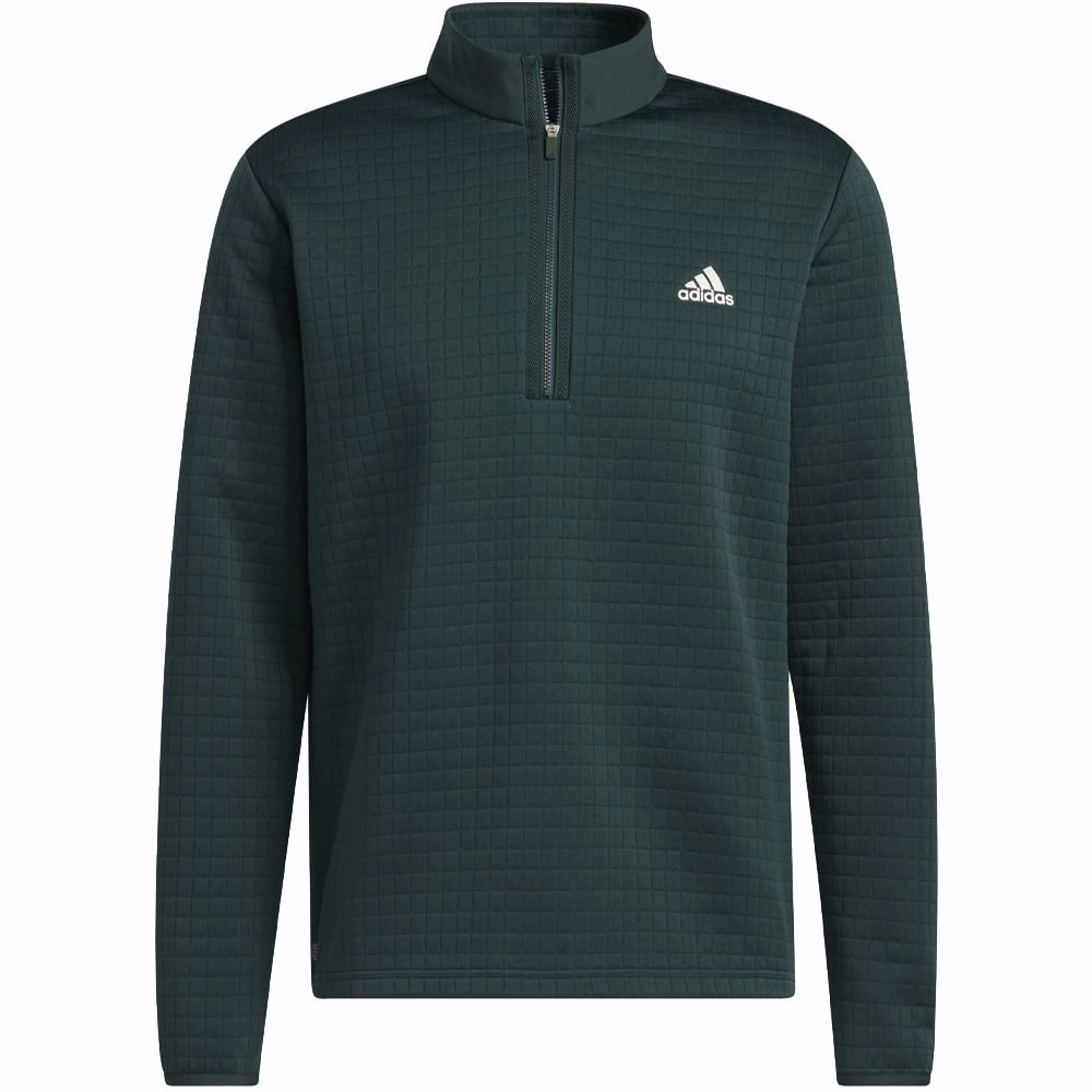 Cool Essentials adidas DWR 22 1/4 Zip Pullover - Shadow Green