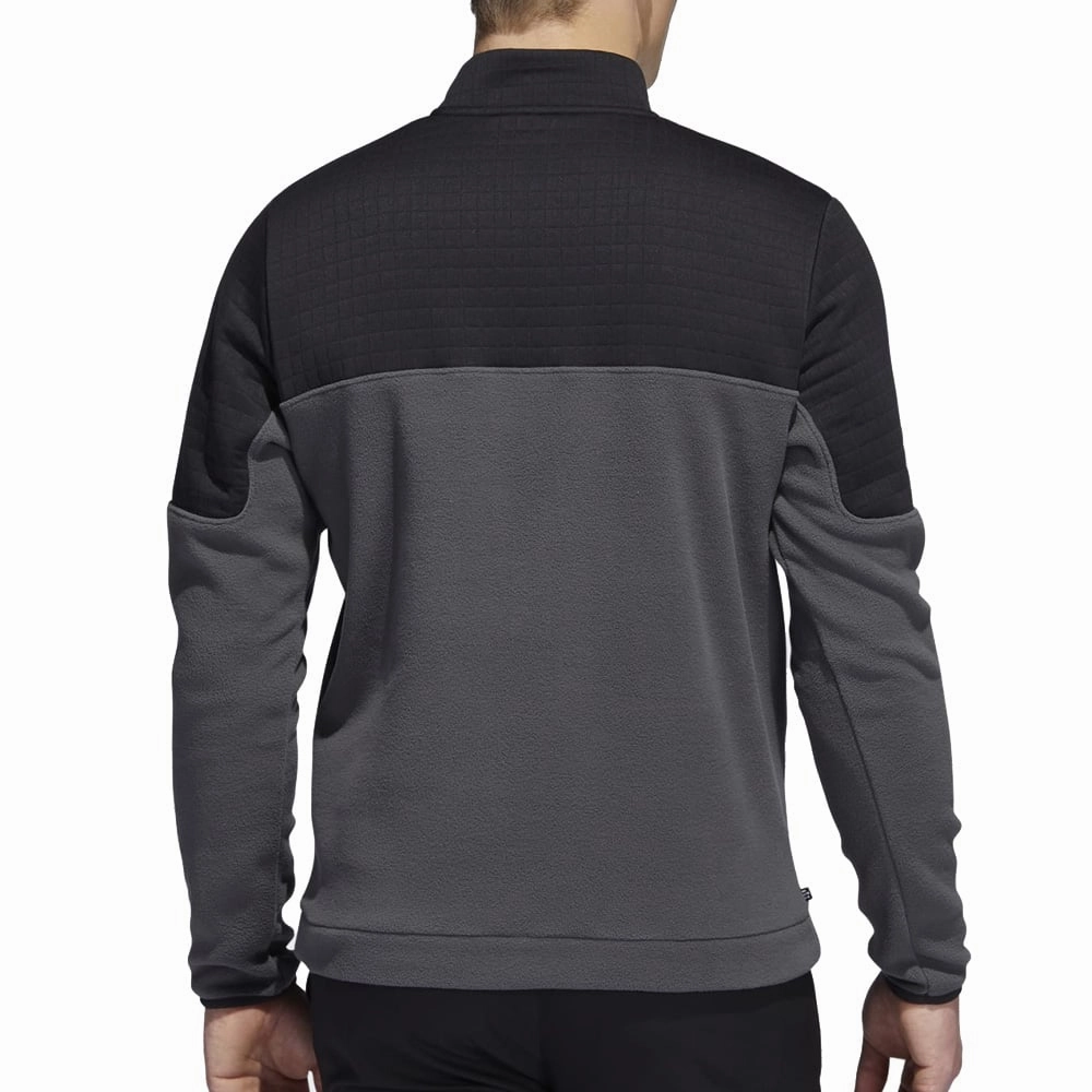 anti static coating adidas DWR 22 Block 1/4 Zip Pullover - Black/Grey Six