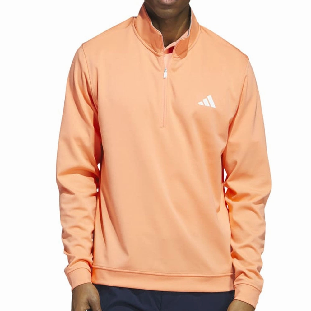 Printed Detail Warm Outfit adidas Elevated 1/4 Zip Pullover - Coral Fusion