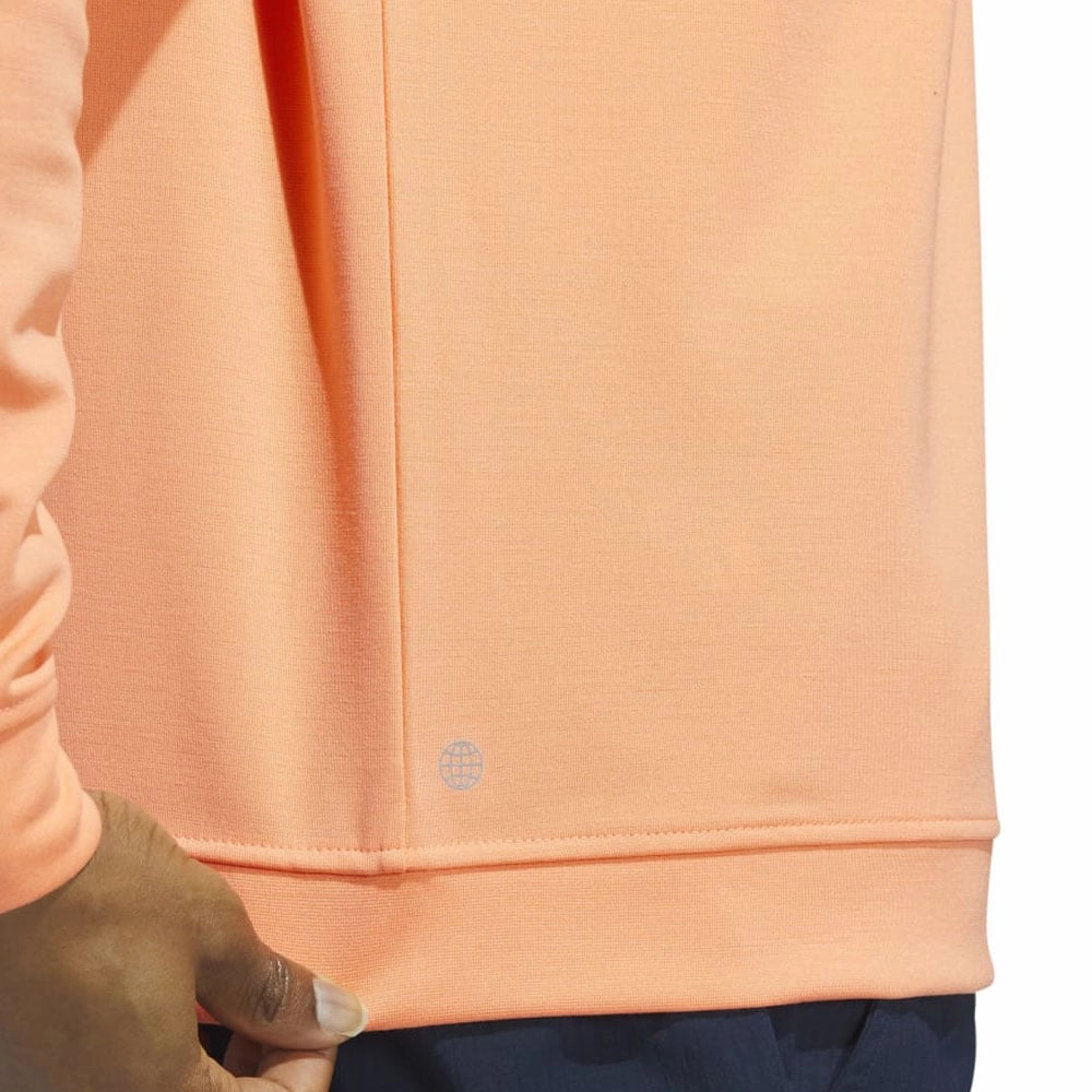product rough ruggedness Cozy Hoodie Wear adidas Elevated 1/4 Zip Pullover - Coral Fusion