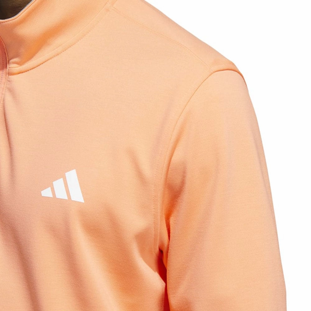 adidas Elevated 1/4 Zip Pullover - Coral Fusion Core Sporty