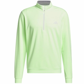 Comfy Outfit sock accents adidas Elevated 1/4 Zip Pullover - Green Spark