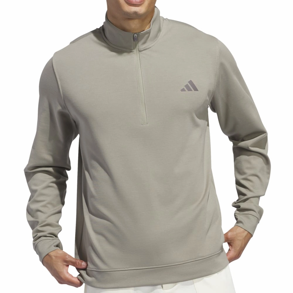 product display adidas Elevated 1/4 Zip Pullover - Silver Pebble