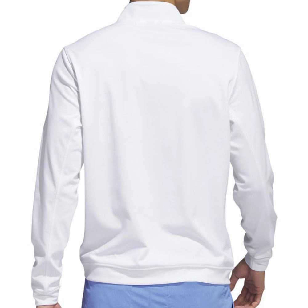 adidas Elevated 1/4 Zip Pullover - White Relaxed Vibes Street Ready