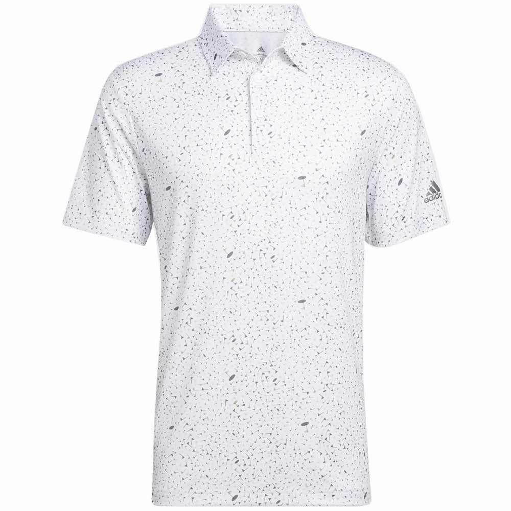 Classic Comfort adidas Flag Print Polo Shirt - Grey Four/Hemp/Grey Two