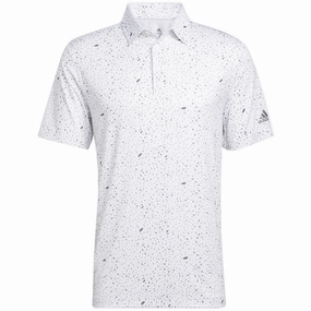 Classic Comfort adidas Flag Print Polo Shirt - Grey Four/Hemp/Grey Two