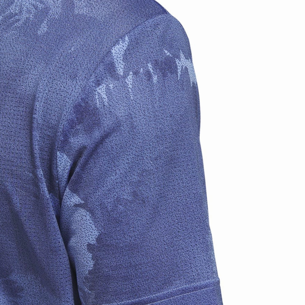 Ruffled edges adidas Flower Mesh Polo Shirt - Blue Fusion/Collegiate Navy