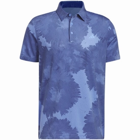 adidas Flower Mesh Polo Shirt - Blue Fusion/Collegiate Navy Stylish Details