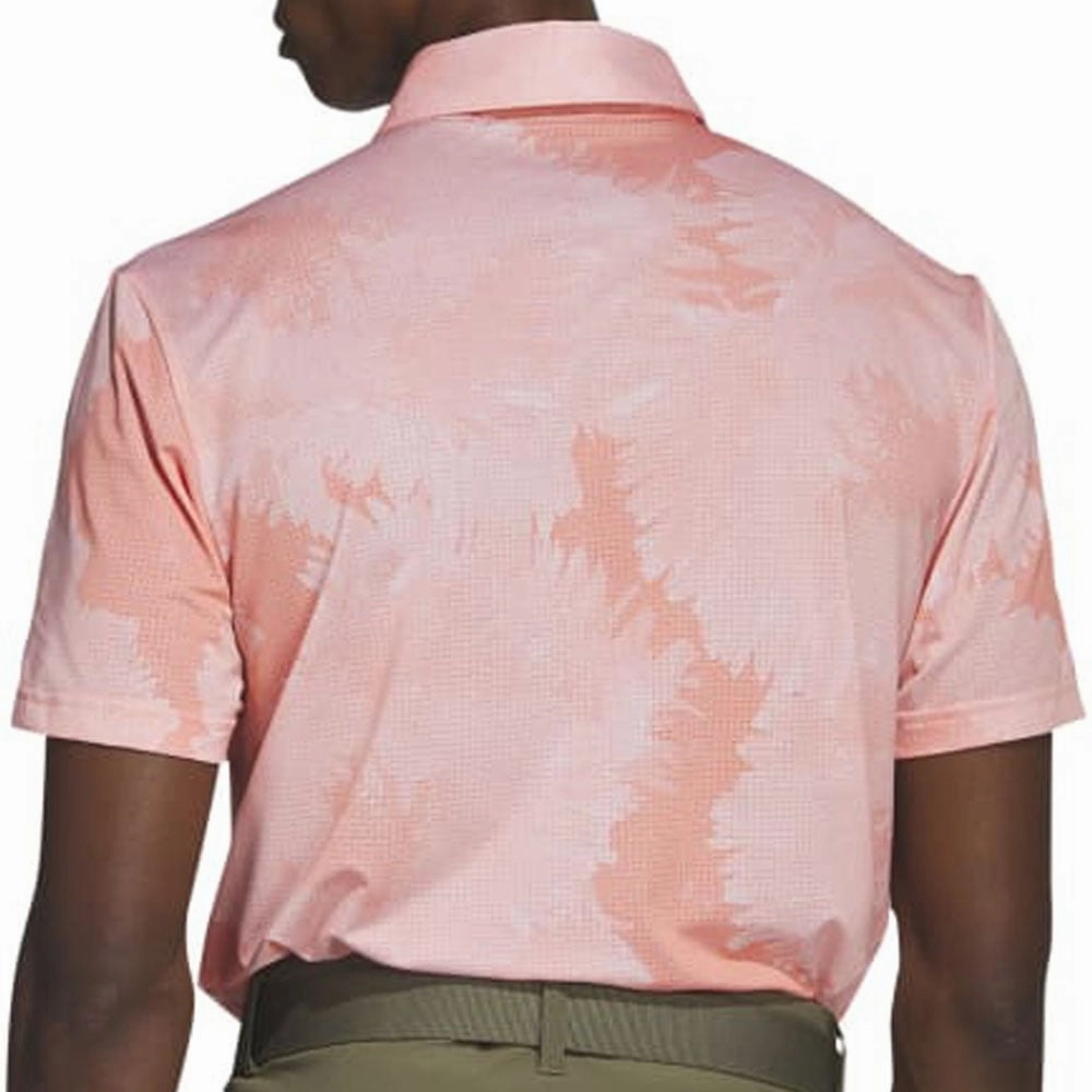 adidas Flower Mesh Polo Shirt - Coral Fusion/White Comfy Choice