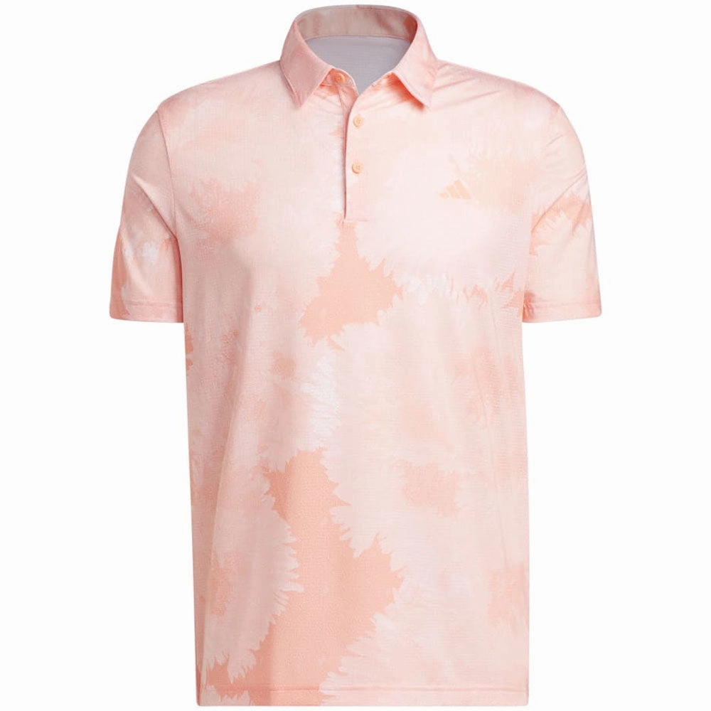 adidas Flower Mesh Polo Shirt - Coral Fusion/White Award-winning Comfy Layer