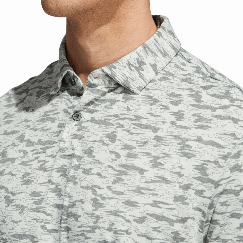 Retro Style EcoFriendlyMaterial adidas Go-To Camo Polo Shirt - Shadow Green/Linen Green